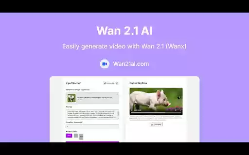 Wan 2.1 AI  from Chrome web store to be run with OffiDocs Chromium online