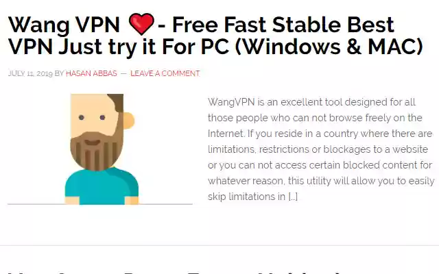 Wang VPN for PC  from Chrome web store to be run with OffiDocs Chromium online