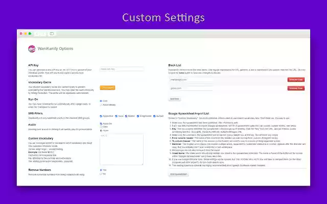 WaniKanify 2.0  from Chrome web store to be run with OffiDocs Chromium online