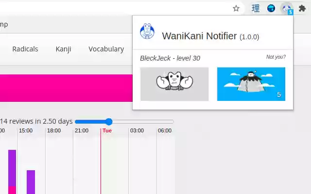 WaniKani Notifier from Chrome web store to be run with OffiDocs Chromium online WaniKani Notifier from Chrome web store to be run with OffiDocs Chromium online