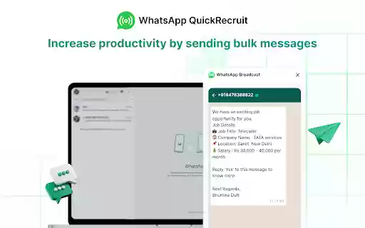 WA Quick Recruit by Job Hai from Chrome web store to be run with OffiDocs Chromium online WA Quick Recruit by Job Hai from Chrome web store to be run with OffiDocs Chromium online