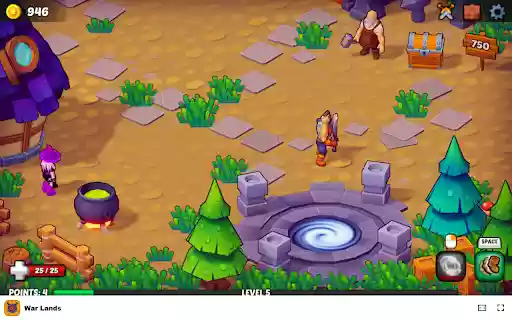 War Lands Game Battle skeletons, wizards, trolls, and more!  from Chrome web store to be run with OffiDocs Chromium online