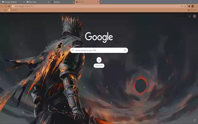 Warrior Holding Sword HD Wallpaper Theme  from Chrome web store to be run with OffiDocs Chromium online