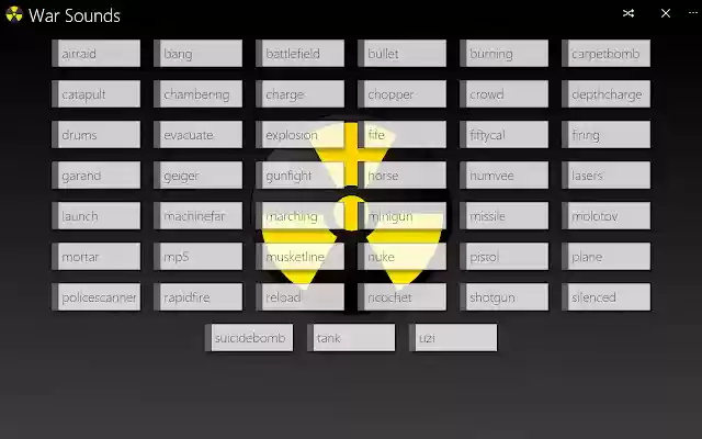 War Sounds from Chrome web store to be run with OffiDocs Chromium online War Sounds from Chrome web store to be run with OffiDocs Chromium online