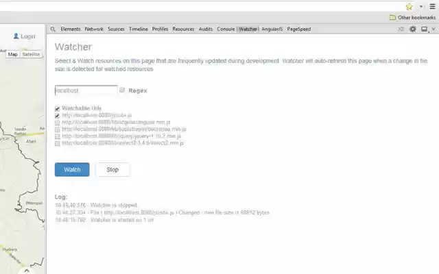 Watcher  from Chrome web store to be run with OffiDocs Chromium online