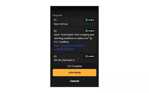 WatchTogether  from Chrome web store to be run with OffiDocs Chromium online