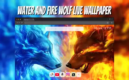 Water And Fire Wolf Live Wallpaper Animation  from Chrome web store to be run with OffiDocs Chromium online