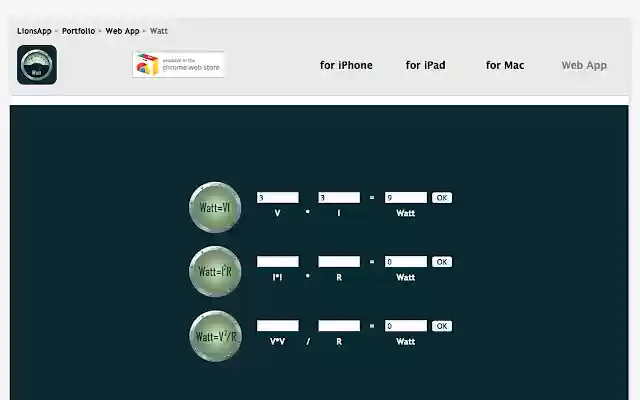 Watt  from Chrome web store to be run with OffiDocs Chromium online