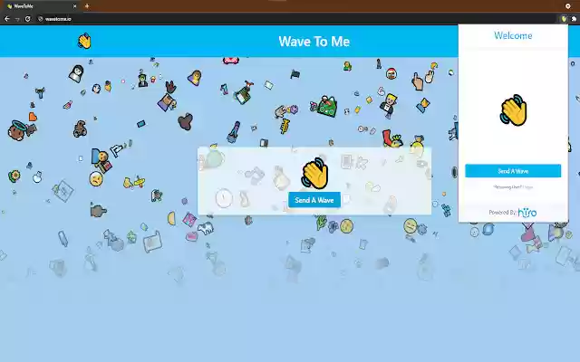 Wave to Me จาก Chrome เว็บสโตร์เพื่อใช้งานร่วมกับ OffiDocs Chromium ออนไลน์ Wave to Me จาก Chrome เว็บสโตร์เพื่อใช้งานร่วมกับ OffiDocs Chromium ออนไลน์