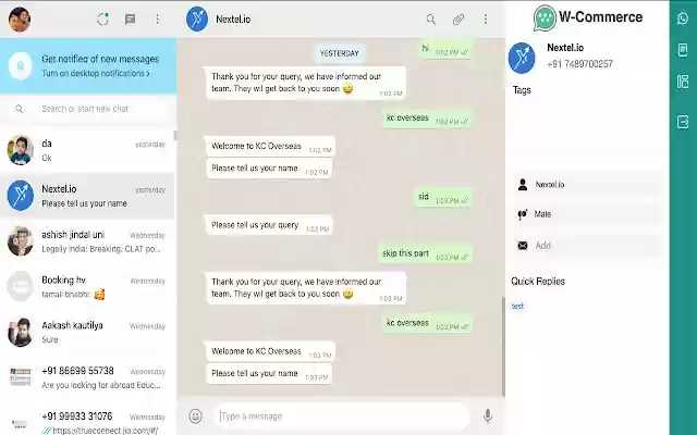 W Commerce  from Chrome web store to be run with OffiDocs Chromium online