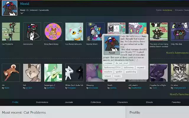 Weasyl Enhancer  from Chrome web store to be run with OffiDocs Chromium online