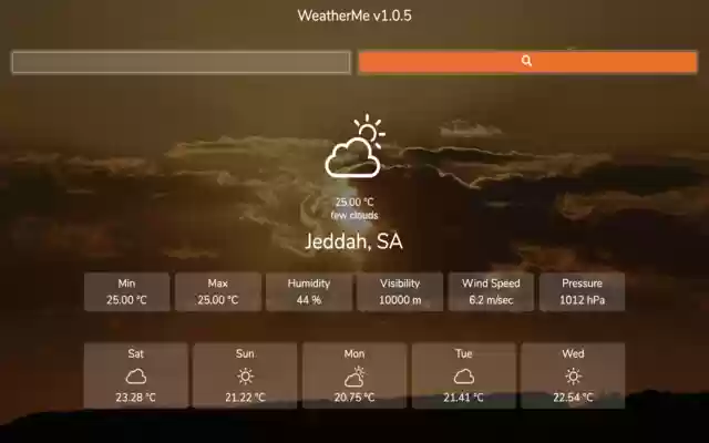 WeatherMe App  from Chrome web store to be run with OffiDocs Chromium online