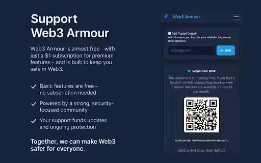 Web3 Armour  from Chrome web store to be run with OffiDocs Chromium online