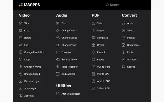 OffiDocs Chromium オンラインで実行される Chrome Web ストアの 123apps による Web アプリ