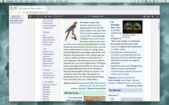Webarchive Viewer dan Tukar kepada PDF daripada kedai web Chrome untuk dijalankan dengan OffiDocs Chromium dalam talian
