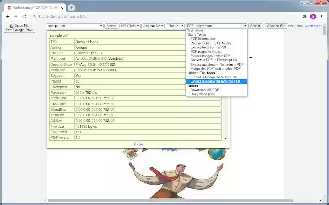 WebAssembly PDF Viewer and Editor  from Chrome web store to be run with OffiDocs Chromium online