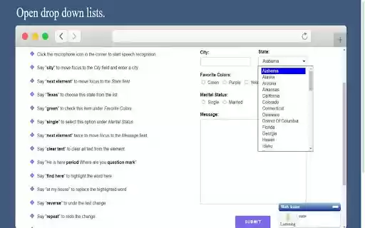 Web Assist  from Chrome web store to be run with OffiDocs Chromium online