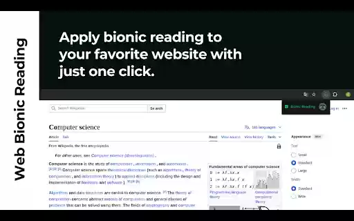 Web Bionic Reading  from Chrome web store to be run with OffiDocs Chromium online