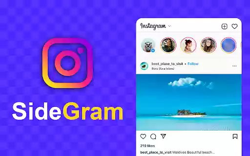 Web Client for Instagram™ SideGram  from Chrome web store to be run with OffiDocs Chromium online