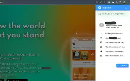 Web Clipper for Taghash  from Chrome web store to be run with OffiDocs Chromium online