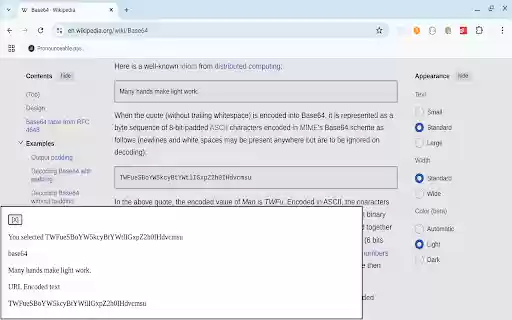 Web Decoder  from Chrome web store to be run with OffiDocs Chromium online