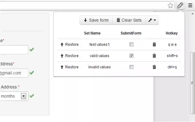 Web Developer Form Filler  from Chrome web store to be run with OffiDocs Chromium online