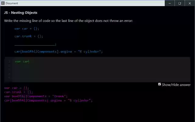 Web Developer Practicing Tool  from Chrome web store to be run with OffiDocs Chromium online