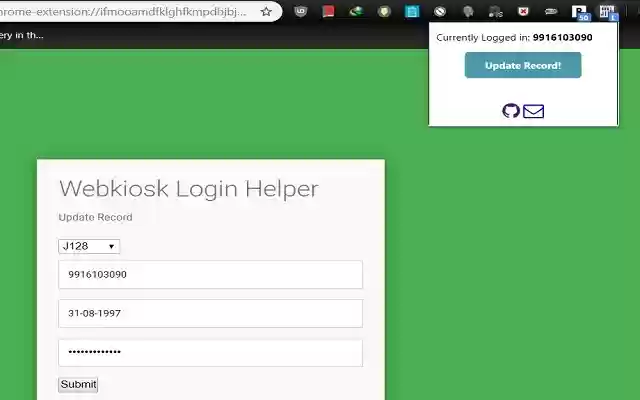Webkiosk Login Helper from Chrome web store to be run with OffiDocs Chromium online Webkiosk Login Helper from Chrome web store to be run with OffiDocs Chromium online
