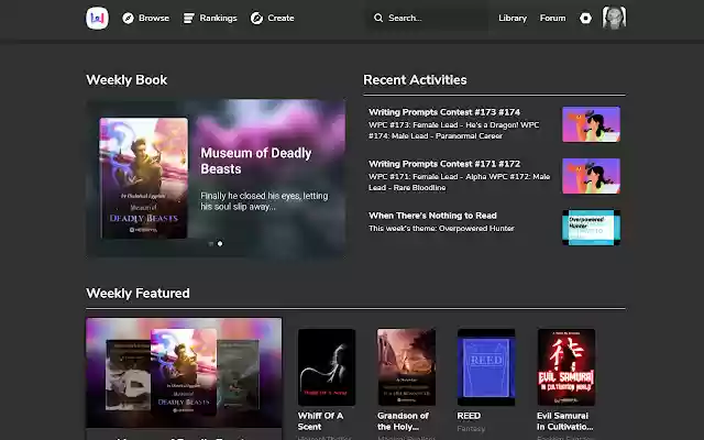 Webnovel Plus  from Chrome web store to be run with OffiDocs Chromium online