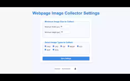Webpage Image Collector and Downloader  from Chrome web store to be run with OffiDocs Chromium online