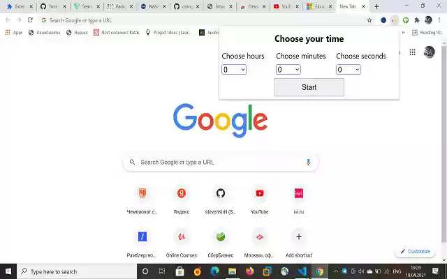 Timer della pagina Web dal negozio Web di Chrome da eseguire con OffiDocs Chromium online