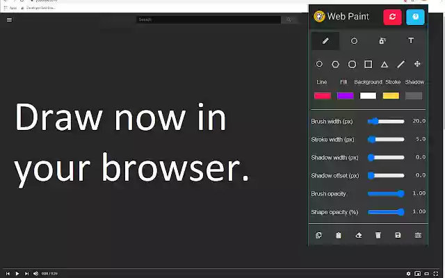 Web Paint for Google Chrome™  from Chrome web store to be run with OffiDocs Chromium online