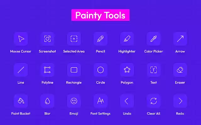 Web paint tool by Painty  from Chrome web store to be run with OffiDocs Chromium online
