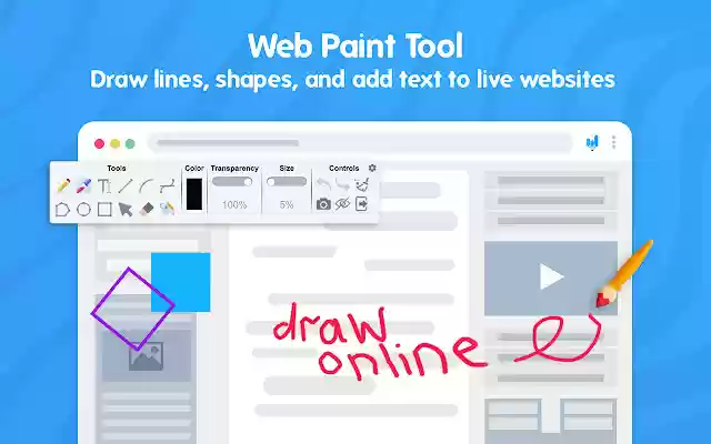 يتم رسم أداة Web Paint عبر الإنترنت من متجر Chrome الإلكتروني ليتم تشغيلها مع OffiDocs Chromium عبر الإنترنت
