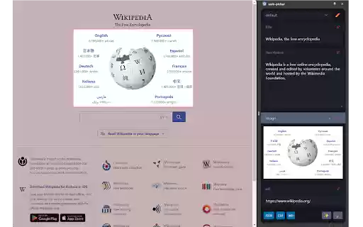 Web Picker  from Chrome web store to be run with OffiDocs Chromium online