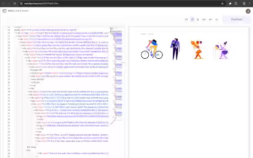 Website Cloner  from Chrome web store to be run with OffiDocs Chromium online