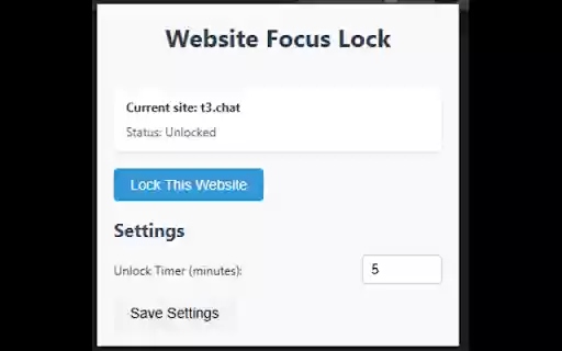 Website Focus Lock from Chrome web store to be run with OffiDocs Chromium online Website Focus Lock from Chrome web store to be run with OffiDocs Chromium online