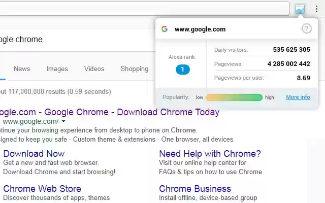 Website Informer Addon  from Chrome web store to be run with OffiDocs Chromium online
