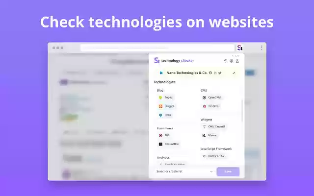 Website Technology Checker by Snov.io  from Chrome web store to be run with OffiDocs Chromium online