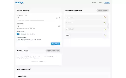 Website Usage Tracker  Limiter  from Chrome web store to be run with OffiDocs Chromium online