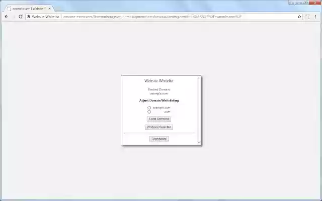 Website Whitelist  from Chrome web store to be run with OffiDocs Chromium online