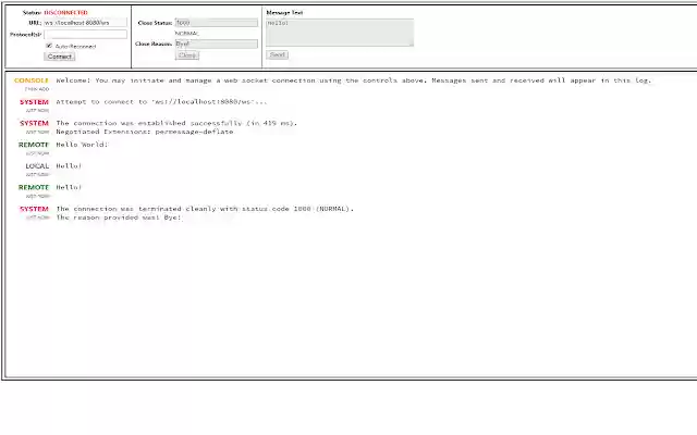 Web Socket client from Chrome web store to be run with OffiDocs Chromium online Web Socket client from Chrome web store to be run with OffiDocs Chromium online