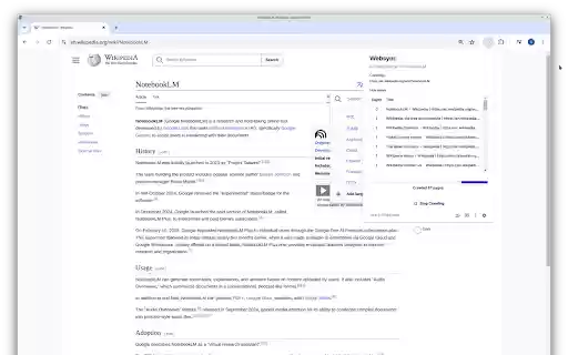 WebSync full site importer for NotebookLM from Chrome web store to be run with OffiDocs Chromium online WebSync full site importer for NotebookLM from Chrome web store to be run with OffiDocs Chromium online