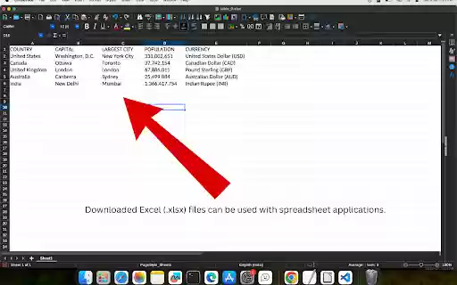 Web Table Extractor  from Chrome web store to be run with OffiDocs Chromium online
