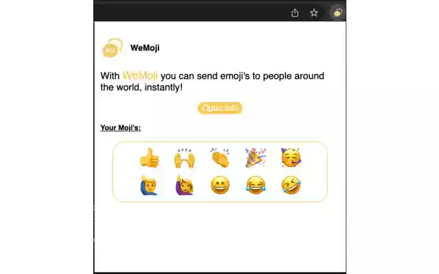 WeMoji from Chrome web store to be run with OffiDocs Chromium online WeMoji from Chrome web store to be run with OffiDocs Chromium online