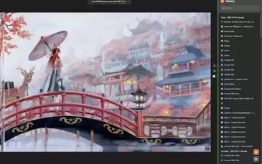 WeTab History  from Chrome web store to be run with OffiDocs Chromium online