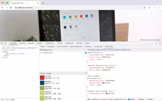 What CSS Colors  from Chrome web store to be run with OffiDocs Chromium online