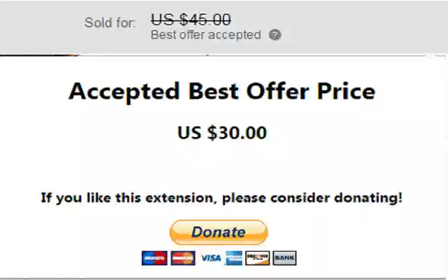 What Did It Sell For?  from Chrome web store to be run with OffiDocs Chromium online