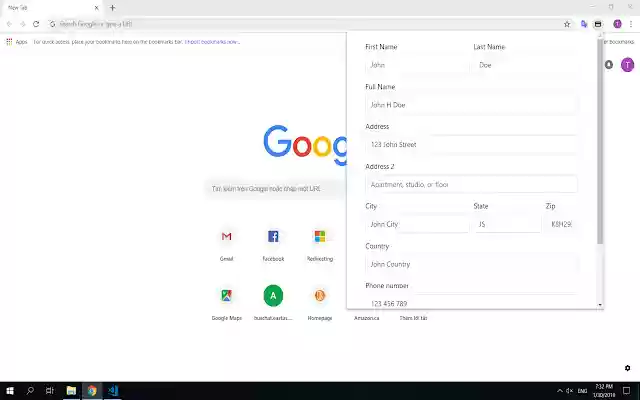 WhatIsMyAddress  from Chrome web store to be run with OffiDocs Chromium online