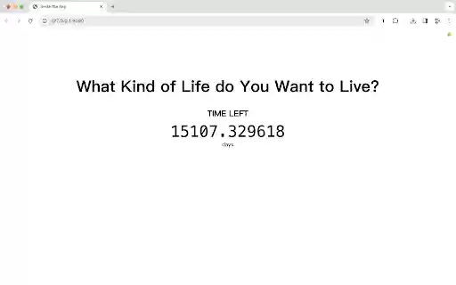 What kind of life do you want to live?  from Chrome web store to be run with OffiDocs Chromium online